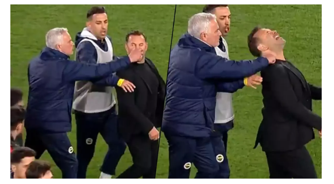 Mourinho’dan Okan Buruk’a fiziksel müdahale