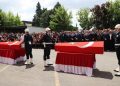 Çorlu’da şehit 2 polis memuruna acı veda
