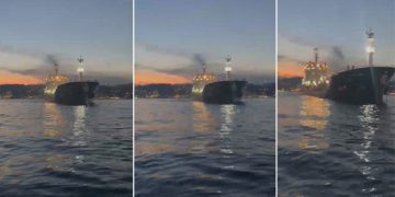 İstanbul Boğazı’nda korku dolu anlar: Sürüklenen tanker kıyıya metreler kala durdu